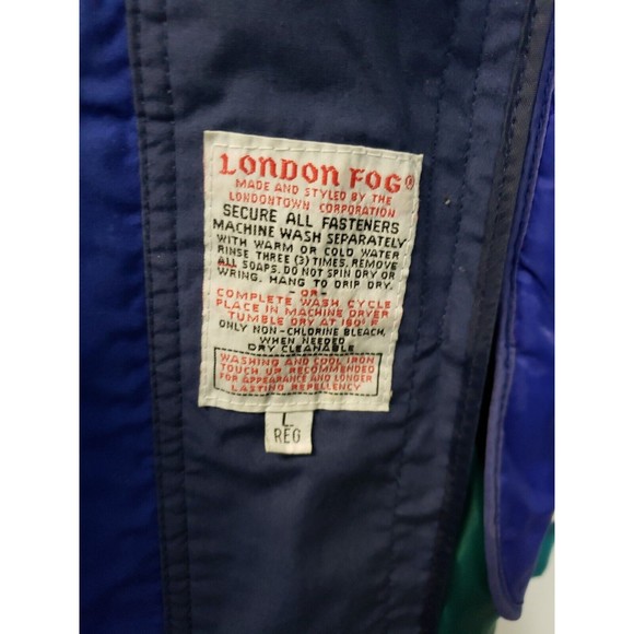 London Fog Mens L Regular Green Lined Thinsulate Hooded Jacket Coat - Picture 6 of 11